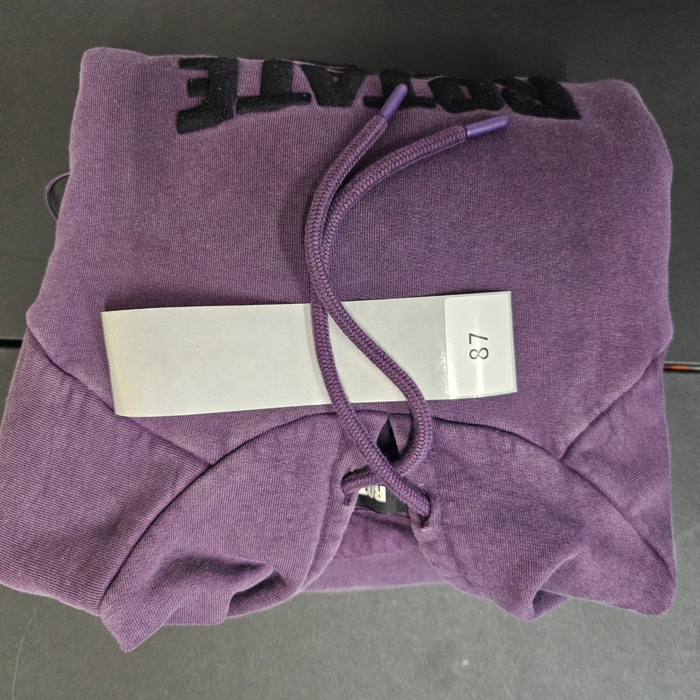 ROTATE Birger Christensen Organic Cotton Logo Hoodie Vintage Violet M